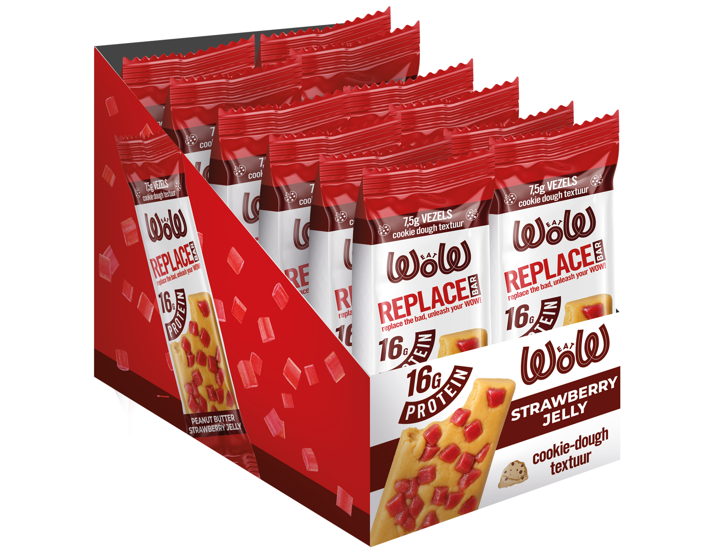 REPLACE BAR - PEANUT BUTTER STRAWBERRY JELLY - 12 BARS