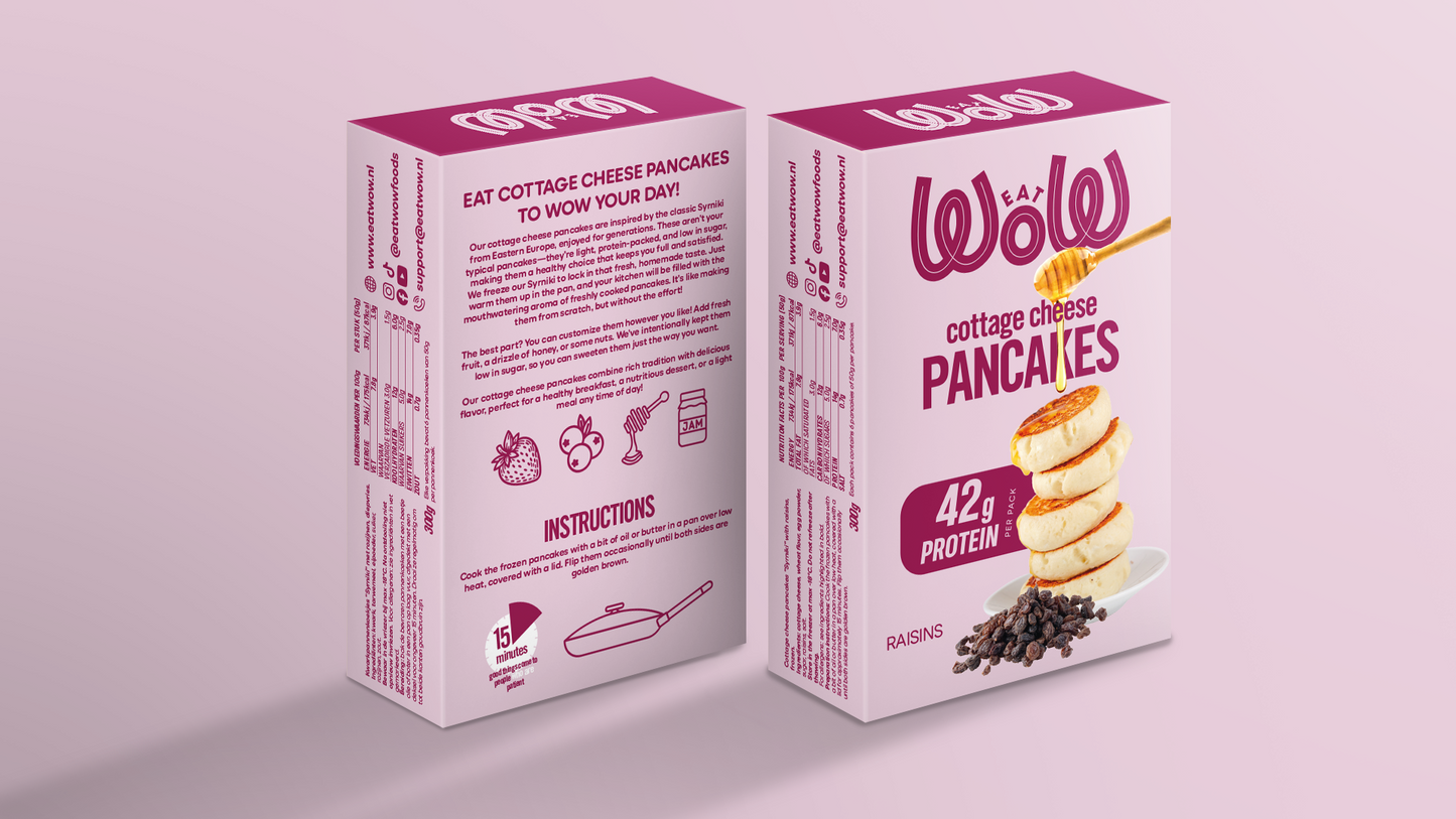 4 pack Cottage Cheese Pancakes - Raisins