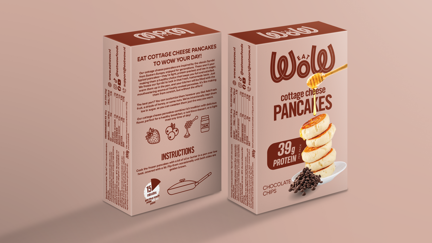 4 pack Cottage Cheese Pancakes - Chocolate Chips