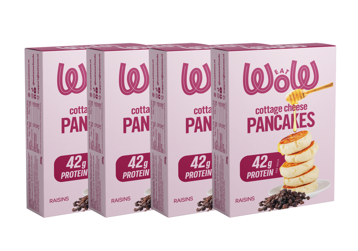 4 pack Cottage Cheese Pancakes - Raisins