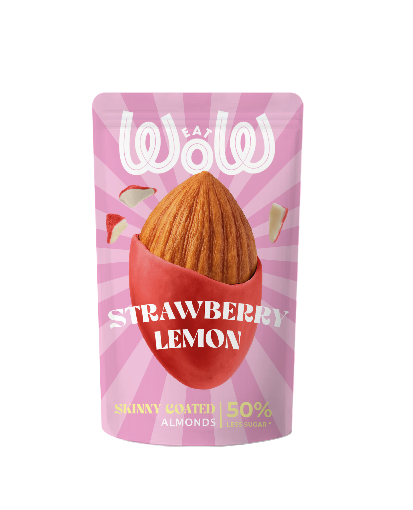 Skinny Coated Almonds - White Chocolate Strawberry Lemon 4-PACK