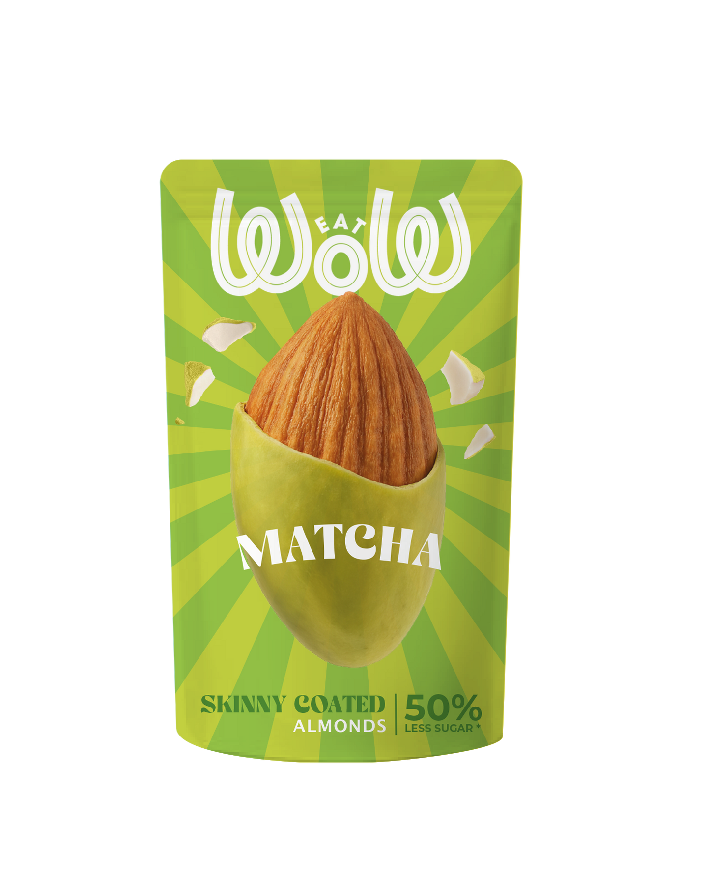 Skinny Coated Almonds - White Choco Matcha 4-PACK